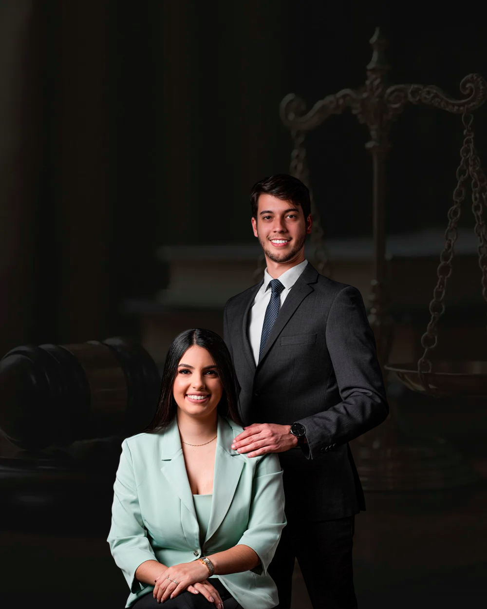 Helena Martins e Rafael Bastos, sócios fictícios da Martins & Bastos